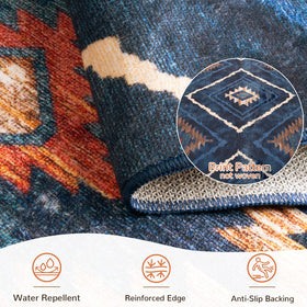 BESTSWEETIE rug with non-slip back helps prevent slips in entryways.