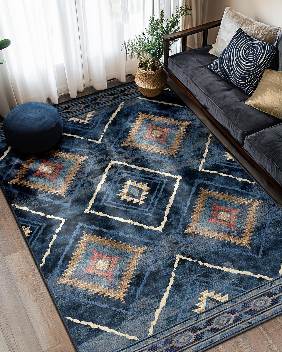 BESTSWEETIE area rug 5x7 soft-weave adds plush comfort to living rooms.