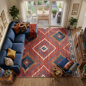BESTSWEETIE 8x10 area rug with soft faux wool texture for cozy living spaces