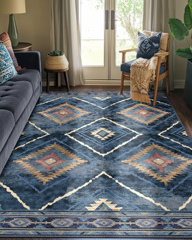 BESTSWEETIE living-room rug offers durable color in busy homes.