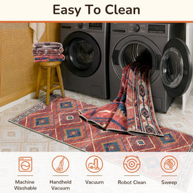 BESTSWEETIE machine washable rug for easy cleaning and refresh