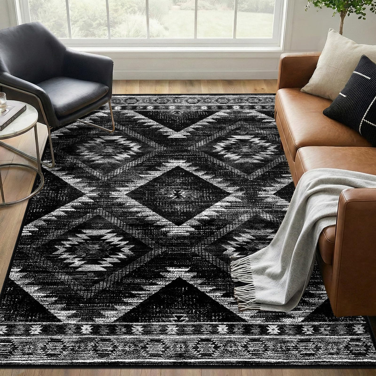 BESTSWEETIE rug with non-slip backing helps prevent slips on smooth floors