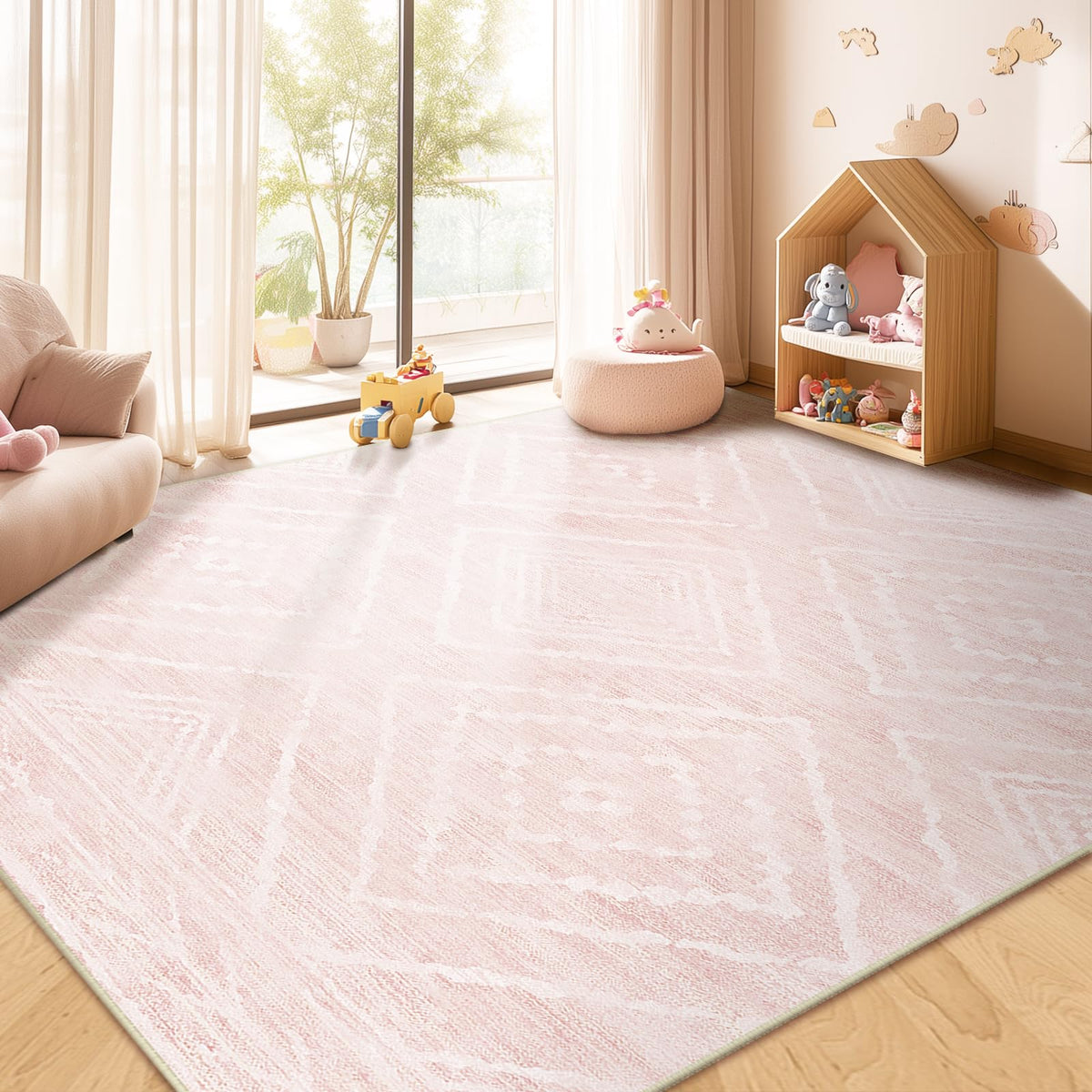 BESTSWEETIE rug with non-slip backing to reduce slips on floors