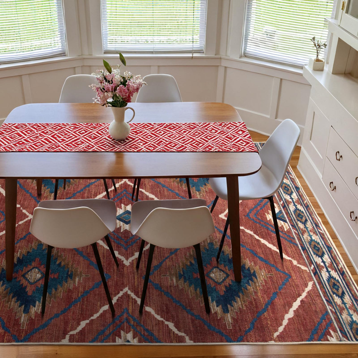 BESTSWEETIE rug features TPR backing to prevent slipping on floors
