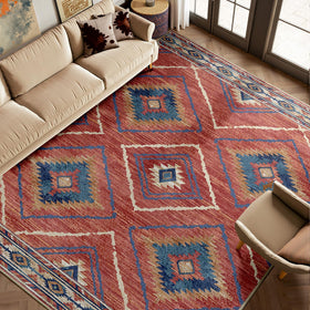BESTSWEETIE rug is pet-friendly and low shedding for homes with animals