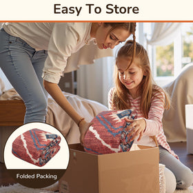 BESTSWEETIE tribal pattern in red orange adds vintage flair to decor