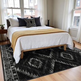 BESTSWEETIE entryway rug with tribal pattern enhances foyer spaces.