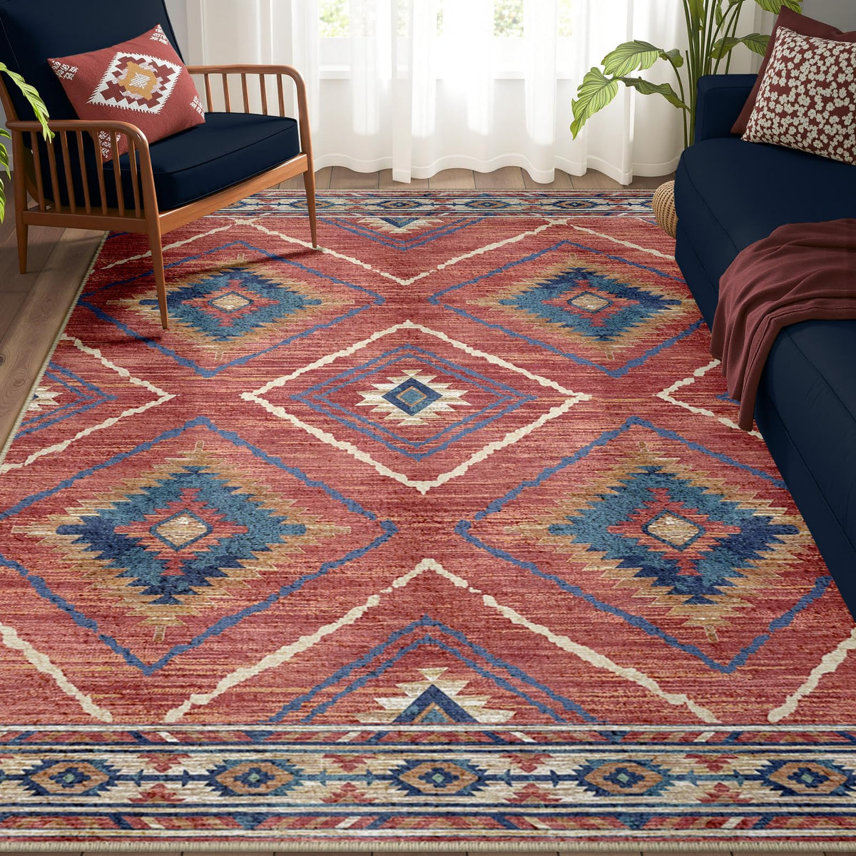 BESTSWEETIE rug ships folded and relaxes flat for immediate use