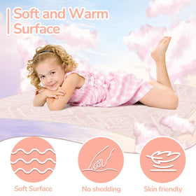 BESTSWEETIE soft faux-wool texture for plush underfoot comfort