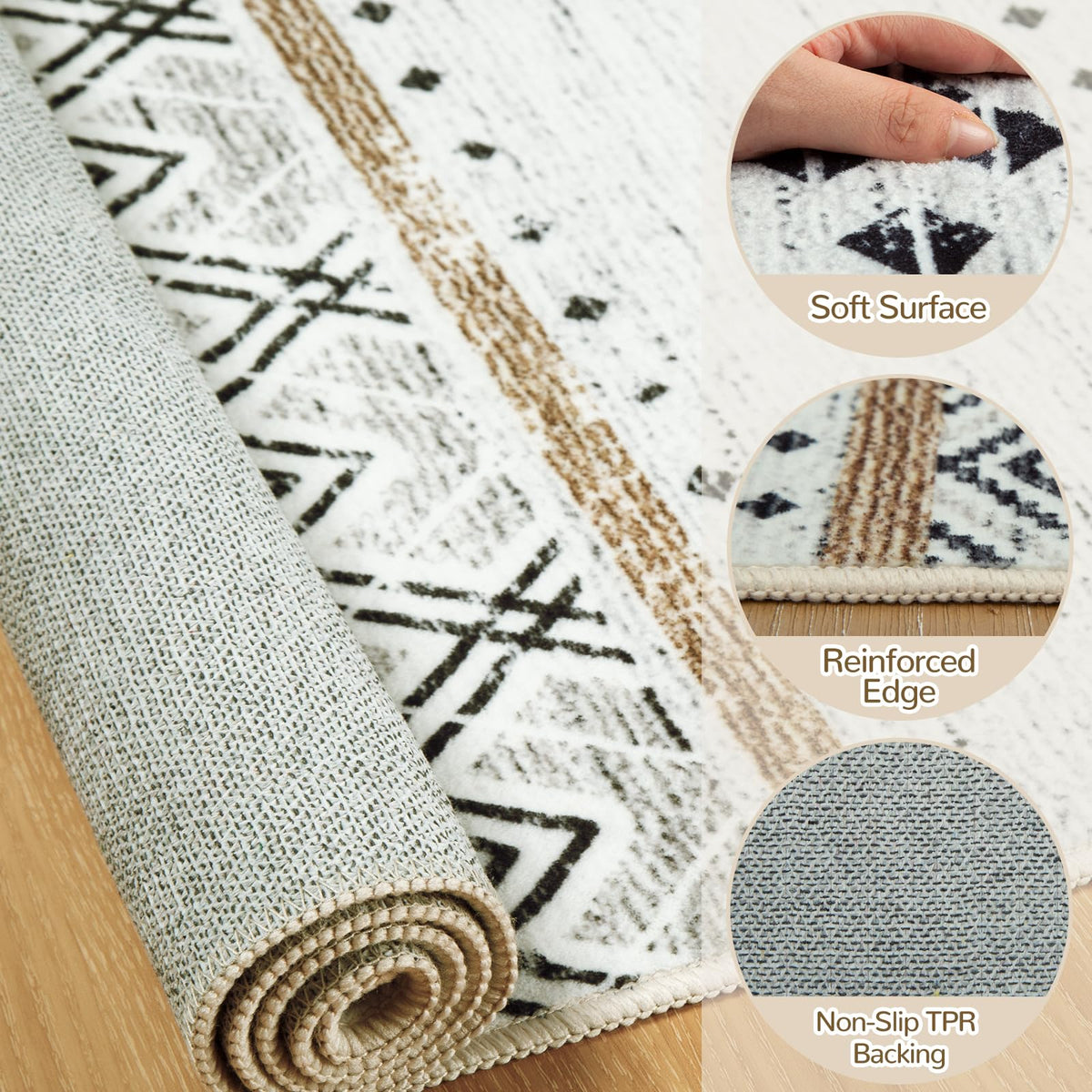 Bestsweetie soft low-pile rug provides comfortable underfoot in bedrooms