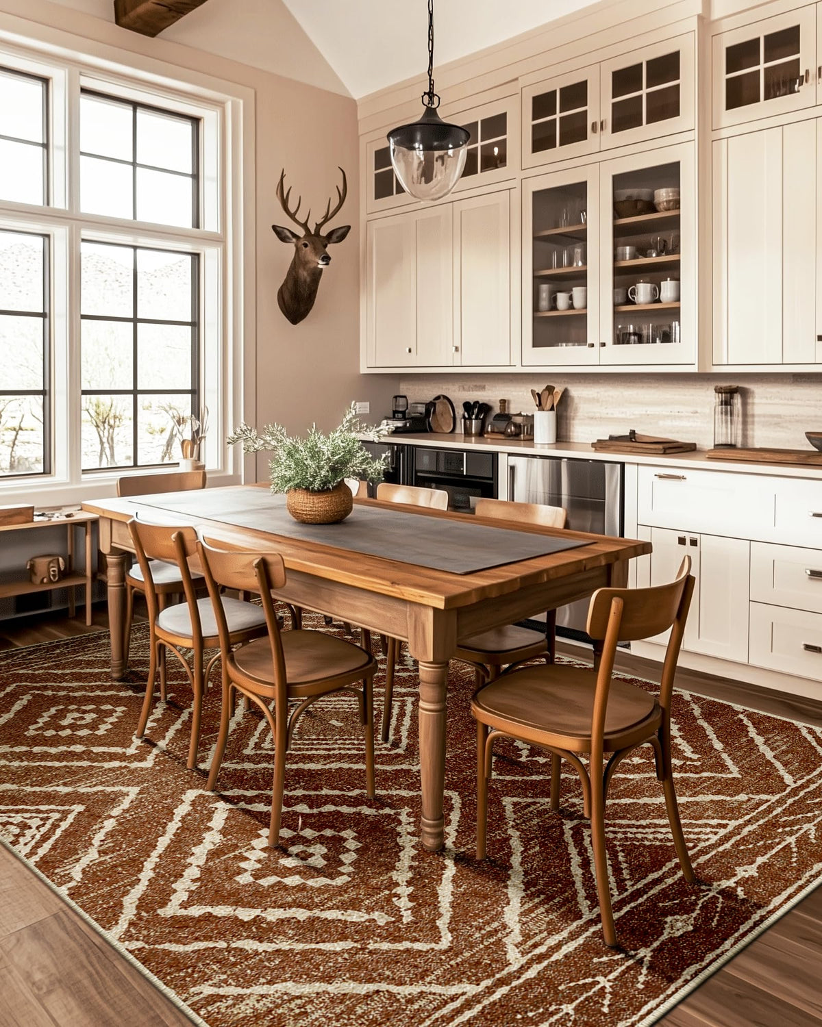 BESTSWEETIE rug surface is stain-resistant and water-repellent for busy homes.