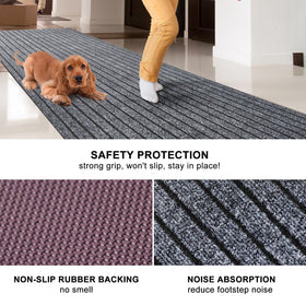 BestVue rug shows non-slip rubber backing for secure placement.