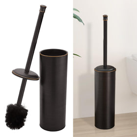 BESy toilet brush holder in oil-rubbed bronze finish adds modern elegance and rust resistance