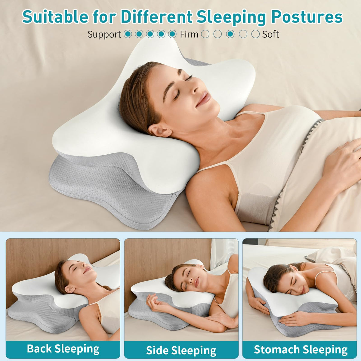Besyodo bed-ready pillow creates a calming sleep environment.