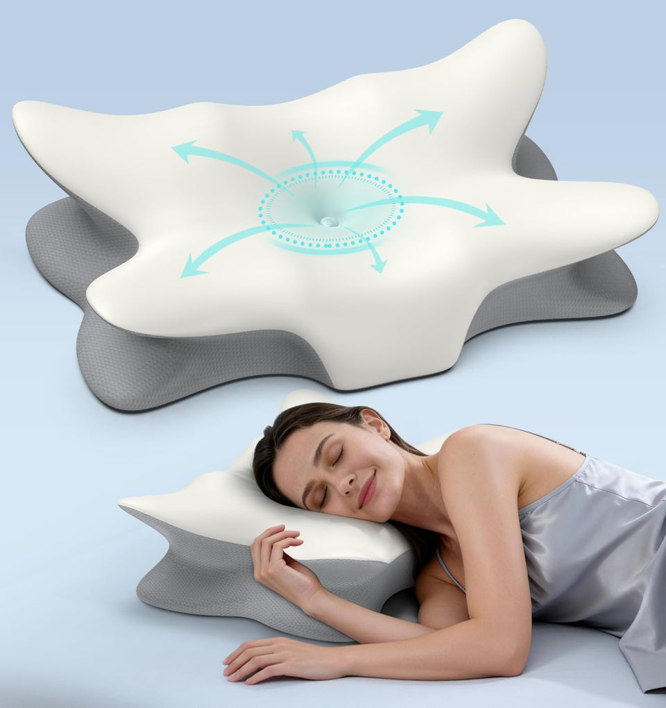 Besyodo cervical neck pillow demonstrates ergonomic design supporting neck and spine alignment