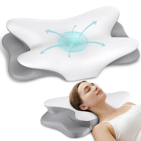 Besyodo cervical neck pillow with hollow center supports neck alignment for side sleepers.