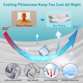 Besyodo cervical neck pillow features memory foam core for slow rebound comfort