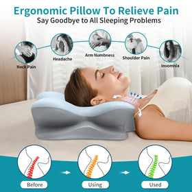 Besyodo cervical neck pillow two heights demonstrates adjustable comfort for all sleepers.