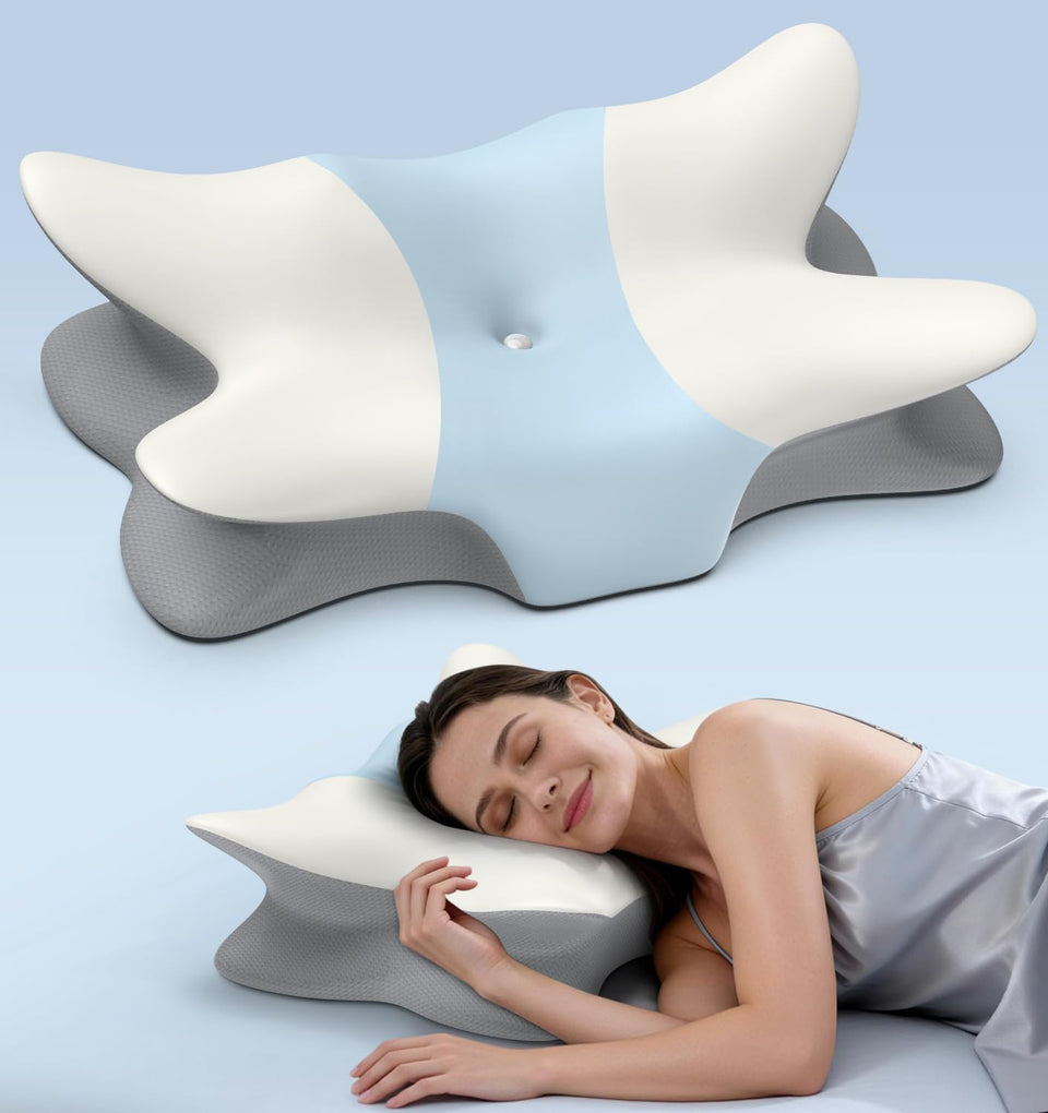 Besyodo cervical pillow contour design for targeted neck support during sleep.