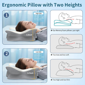 Besyodo dual-height neck pillow adapts to sleep position.