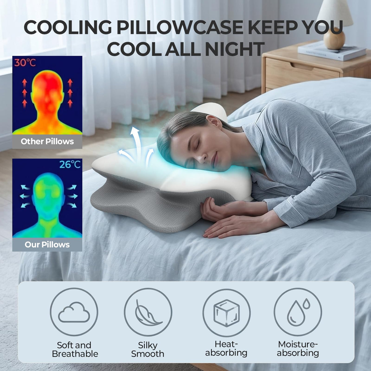 Besyodo memory foam with patent design maintains shape for all-night comfort