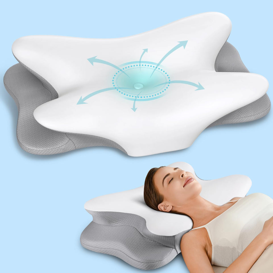 Besyodo neck pillow two-height design supports multiple sleep positions.