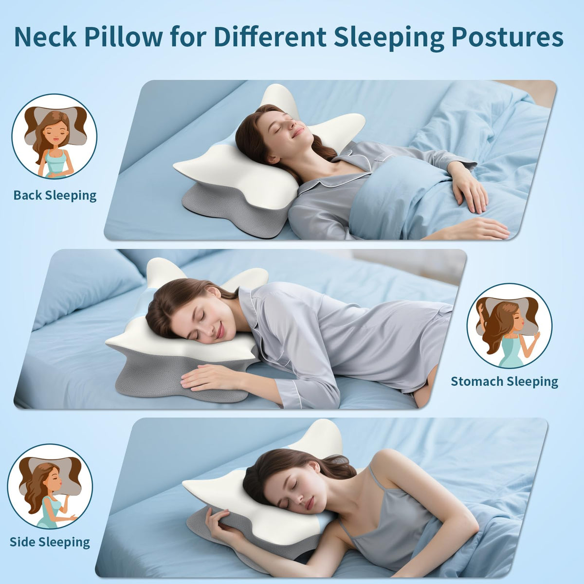 Besyodo side-back-stomach design supports all sleeping styles.