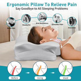 Two heights of 5.3 and 3.7 inches fit multiple sleep positions