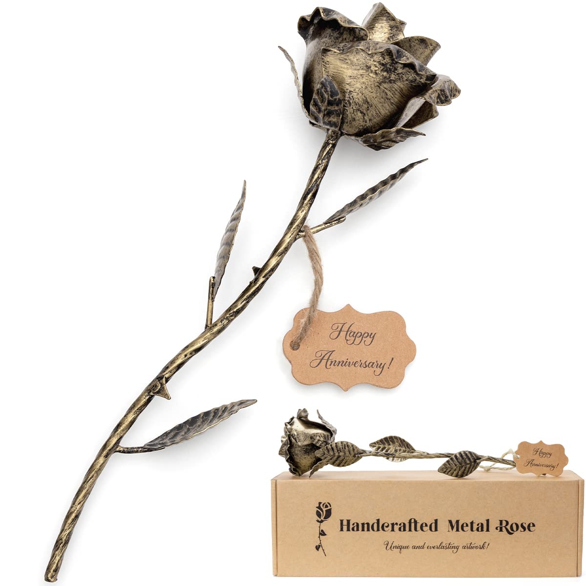 Beszone Bronze Anniversary Rose, handcrafted keepsake symbolizing enduring affection.
