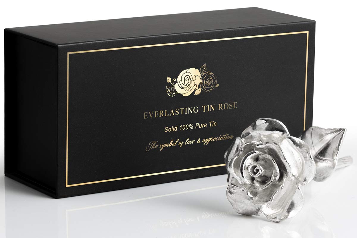 BESZONE Tin Rose 10th anniversary packaging enhances gift presentation.