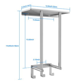 Bethom brushed nickel towel rack in a compact bathroom enhances space efficiency.