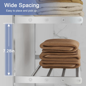 Bethom large-capacity bathroom organizer keeps towels and robes neatly stored