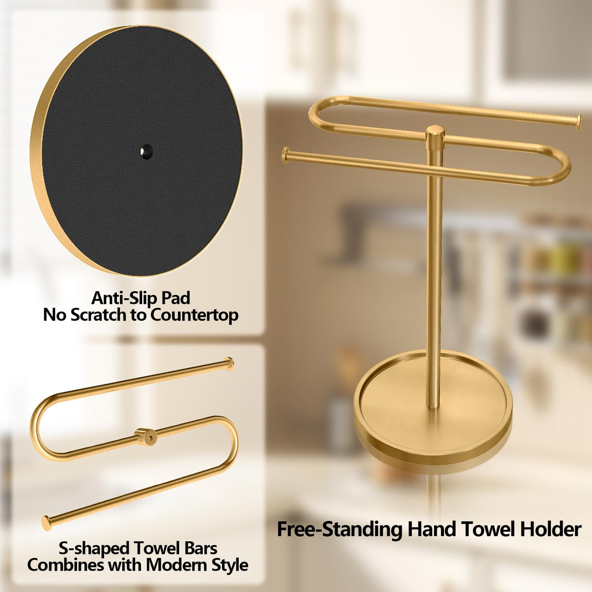 Bethom non-slip EVA pad base protects countertops while reducing movement