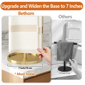 Bethom S-shaped towel bar holds two towels for easy access