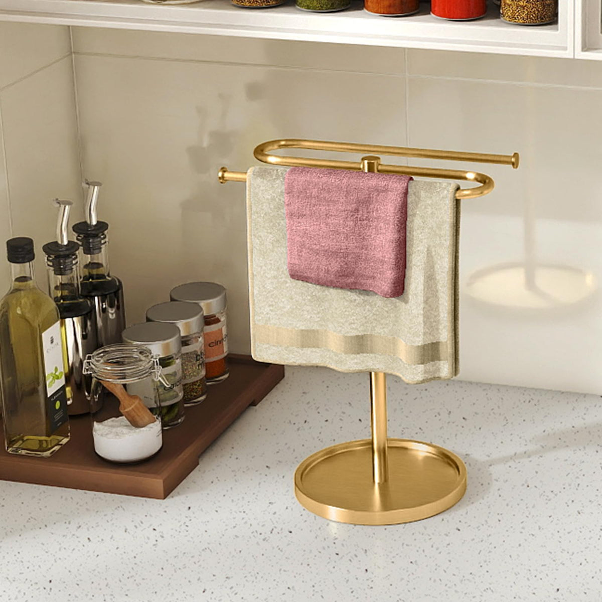 Bethom two-towel capacity helps keep towels organized and ready to use