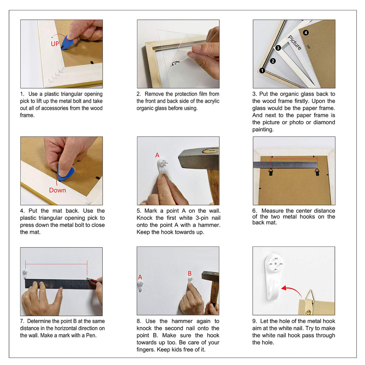 Betionol wooden frame enhances diamond painting presentations