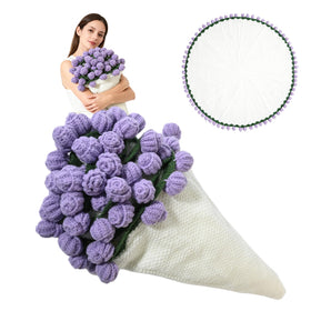 Betoom flower blanket bouquet purple with soft, cozy texture for relaxing evenings.