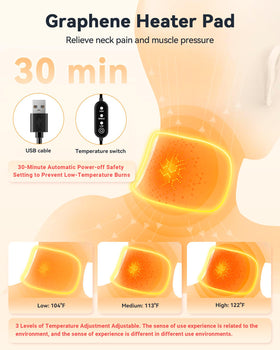 BETOVIN heating pad removable detail for flexible heat therapy.