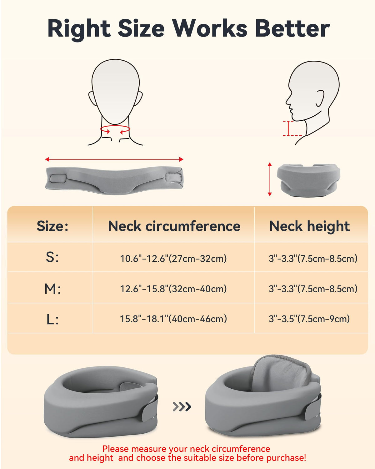 BETOVIN neck brace adjustable strap ensuring a secure custom fit.