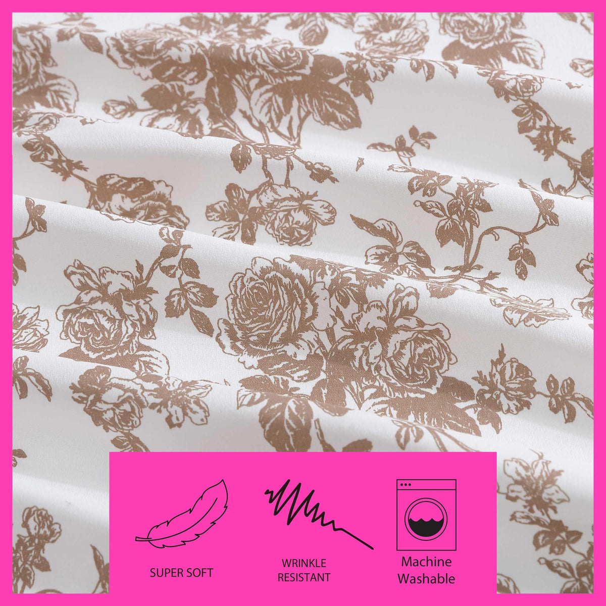 Betsey Johnson queen bed sheets deep-pocket fitted design stays in place on taller mattresses.