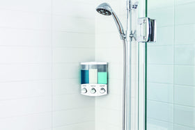 Better Living Euro Trio white, quick install with adhesive and tape.