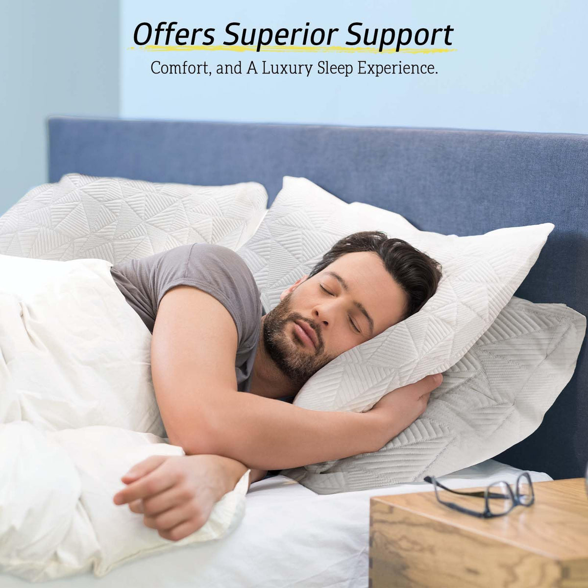 BETU cooling king size pillow outer cover removable and machine washable.
