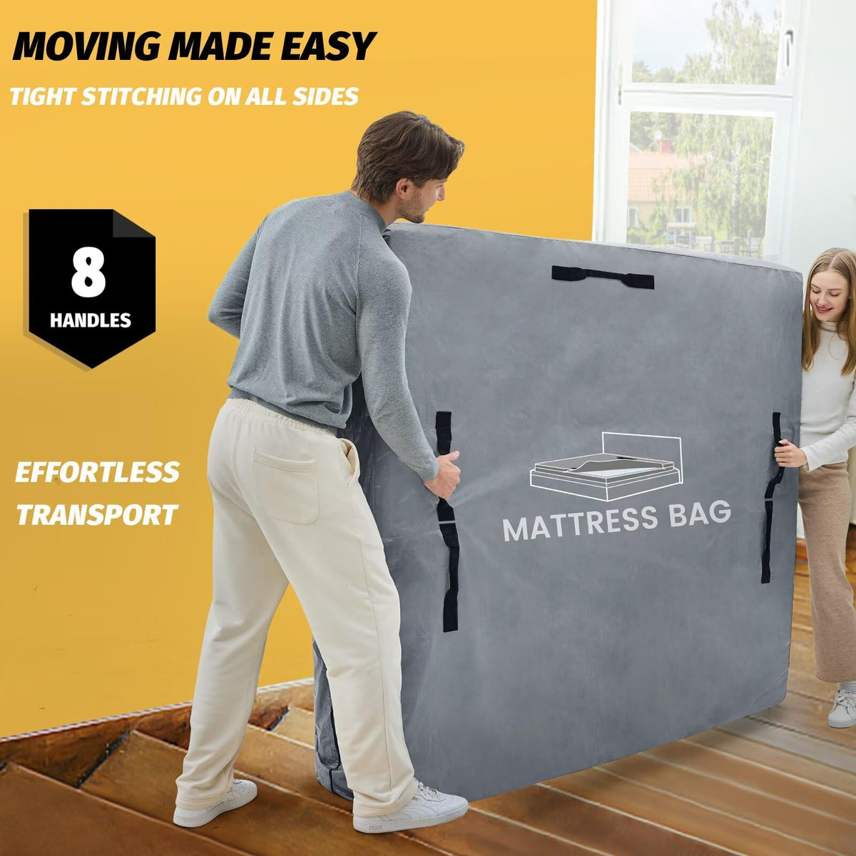 BETU 3/4 zipper design enables straightforward loading of a mattress
