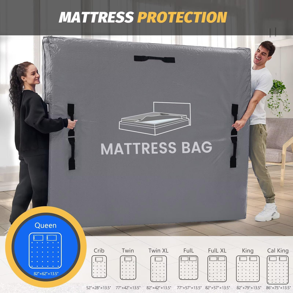 BETU bag ideal for moving or long-term storage of mattresses.