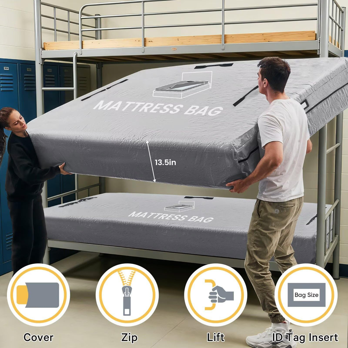 BETU privacy-grey cover conceals contents during storage.