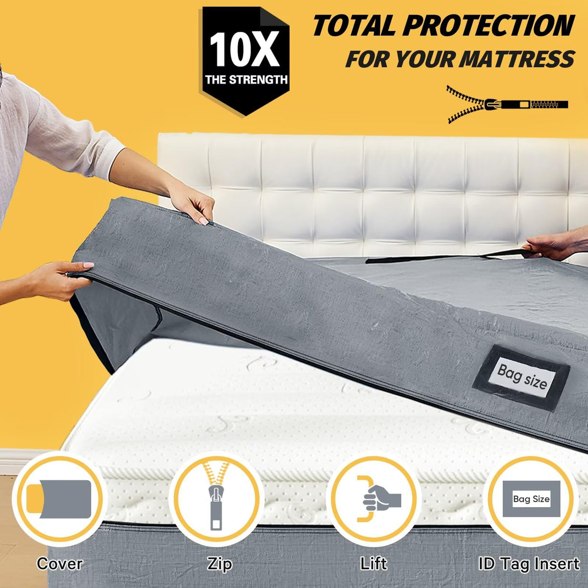 BETU waterproof bag protects mattress from moisture during transport