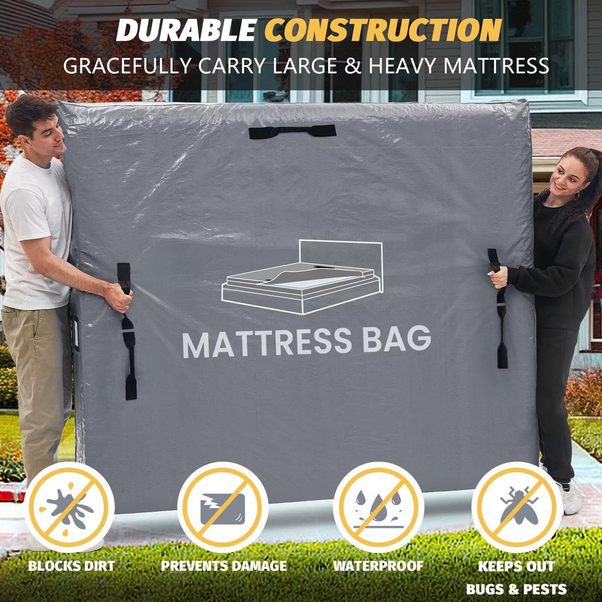 BETU extra-thick waterproof bag protects against moisture and dust.