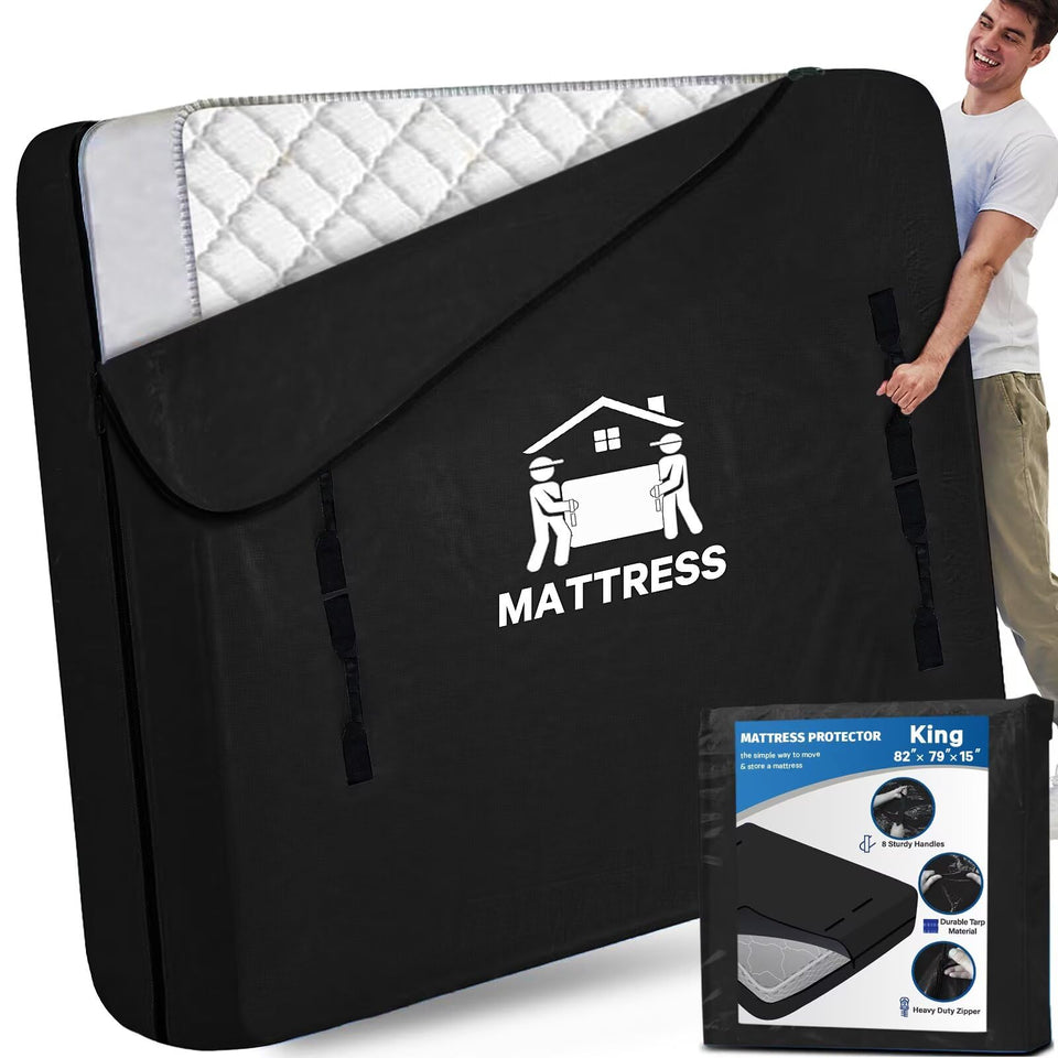 BETU mattress bags in moving setup providing full mattress coverage and protection.