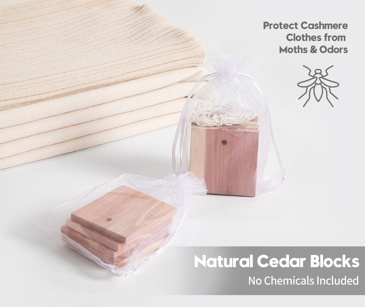 Beveetio durable cotton-linen fabric protects sweaters while maintaining shape.