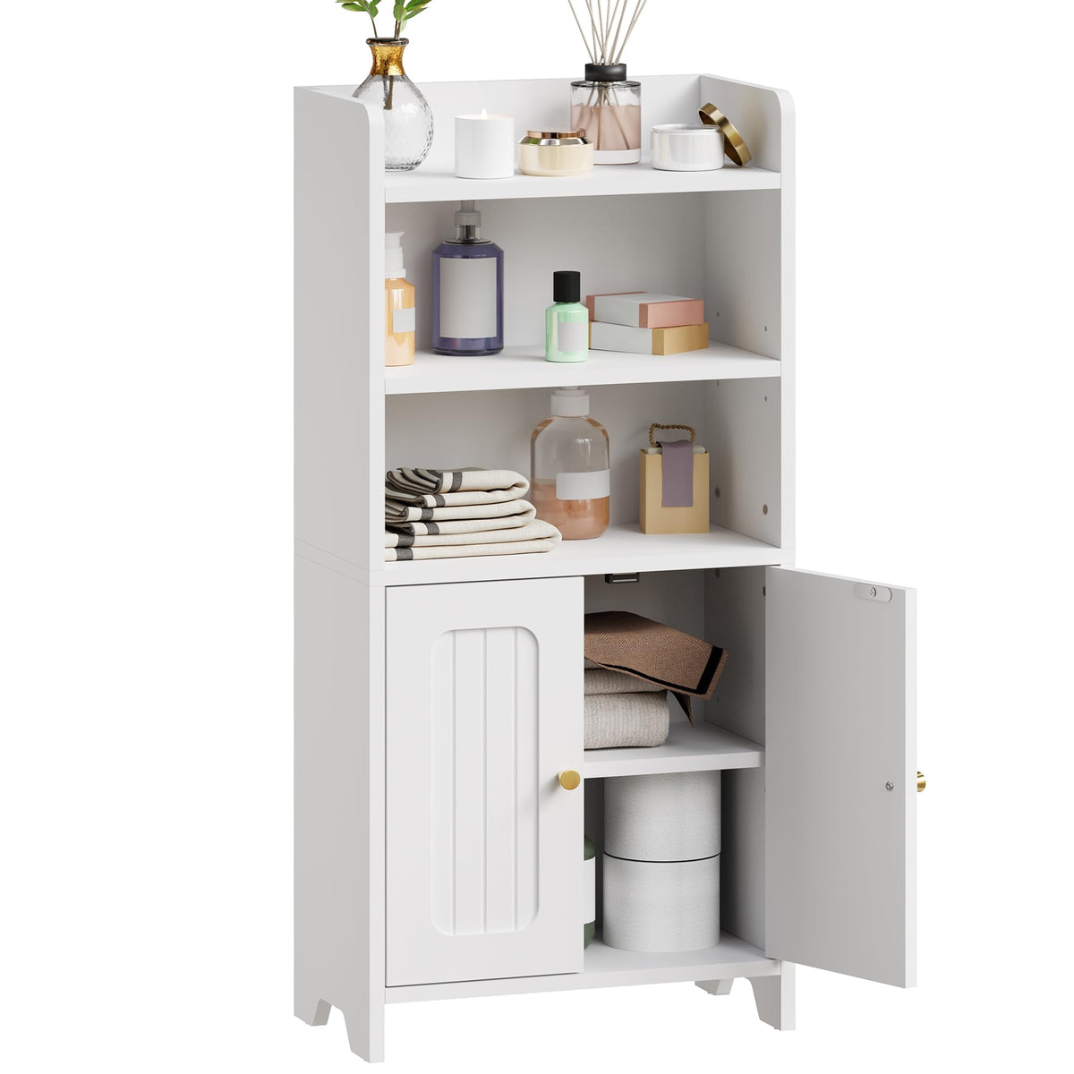 BEWISHOME complete bathroom cabinet fits small spaces for organized routines.